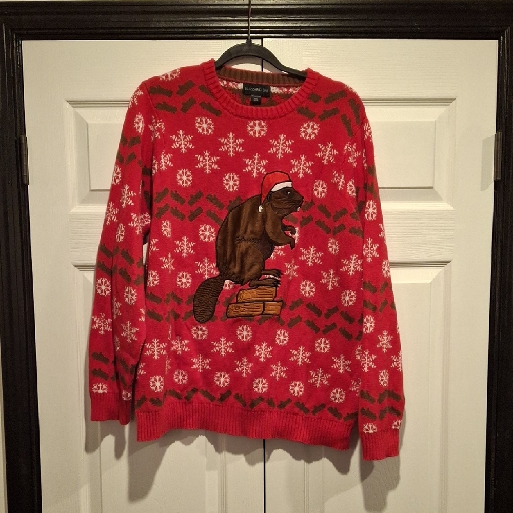 Red Holiday Crewneck Sweater